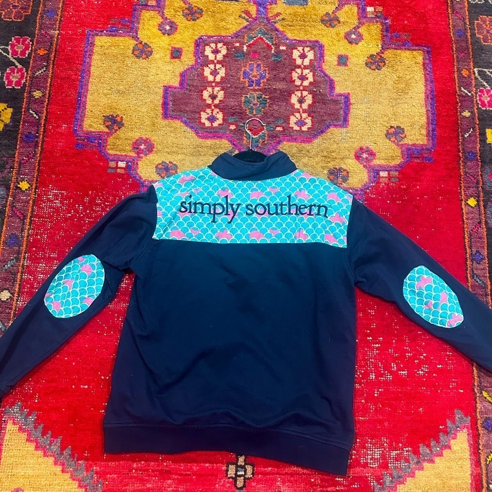 SIMPLY SOUTHERN Navy Pullover Sz L - Picture 4 of 4